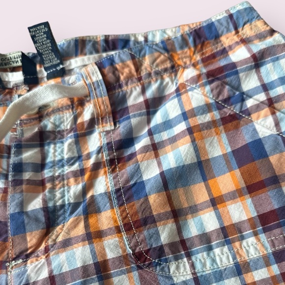 Women’s American Eagle Outfitters Orange Blue White Plaid Capri Pants Size 8 - Picture 8 of 10